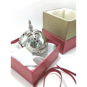 Lenox Williamsburg Hospitality Beautiful Pierced Ball Ornament Silverplated